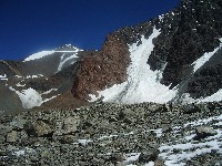 Sur la moraine du glacier Vallecitos