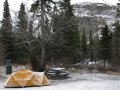 Campement sous les Chugach Mountains